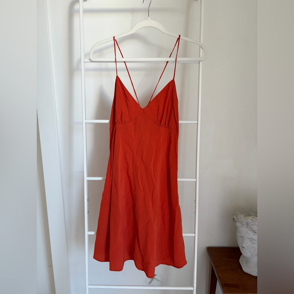 Madewell Layton Mini Slip Dress Orange - Festival Stagecoach Coachella - Picture 4 of 6